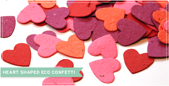 Include this seed paper heart-shaped confetti into your Valentine's Day cards for an extra special treat!